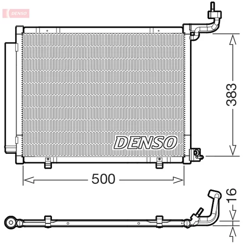 Kondenzátor klimatizácie DENSO DCN10058