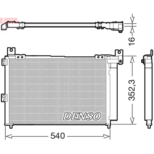 Kondenzátor klimatizácie DENSO DCN44014