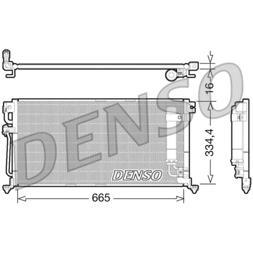 Kondenzátor klimatizácie DENSO DCN45003