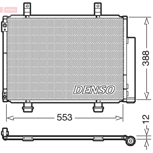 Kondenzátor klimatizácie DENSO DCN47007