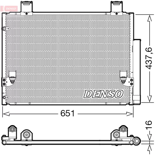 Kondenzátor klimatizácie DENSO DCN50057