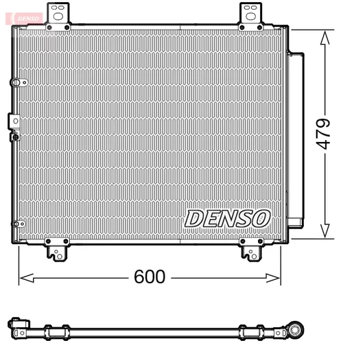 Kondenzátor klimatizácie DENSO DCN50118