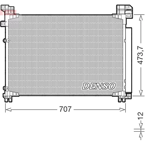 Kondenzátor klimatizácie DENSO DCN51020