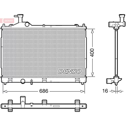 Chladič motora DENSO DRM45056