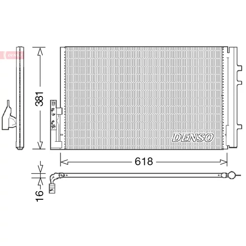 Kondenzátor klimatizácie DENSO DCN05014