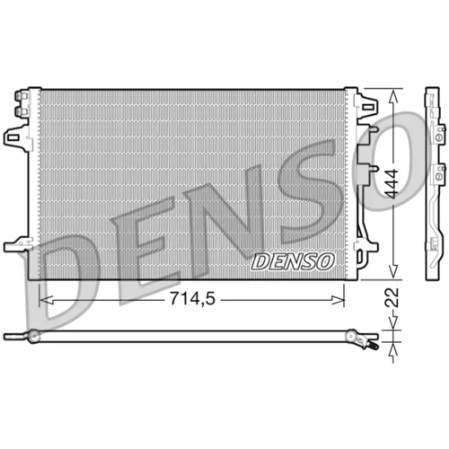 Kondenzátor klimatizácie DENSO DCN06005