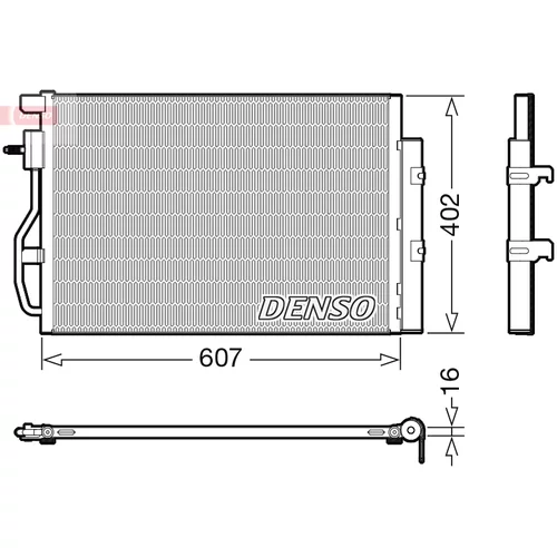 Kondenzátor klimatizácie DENSO DCN15008