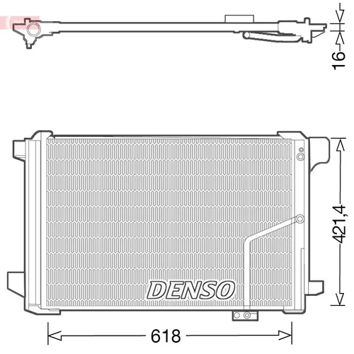 Kondenzátor klimatizácie DCN17035 /DENSO/