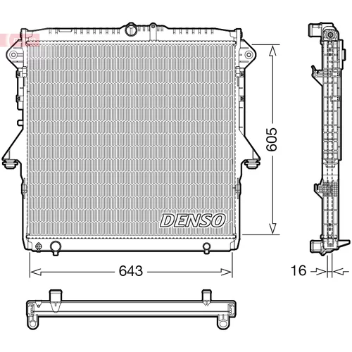 Chladič motora DRM10118 /DENSO/