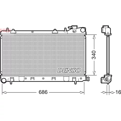 Chladič motora DENSO DRM36017