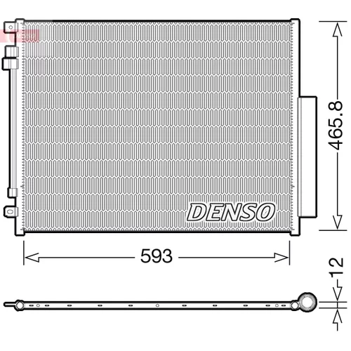 Kondenzátor klimatizácie DENSO DCN01005