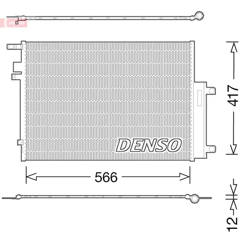 Kondenzátor klimatizácie DENSO DCN06017 - obr. 1