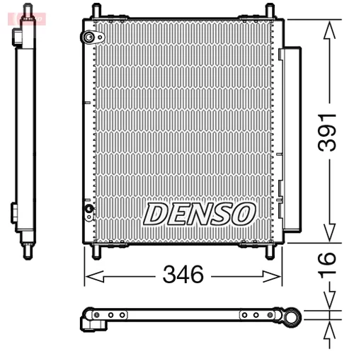 Kondenzátor klimatizácie DENSO DCN07003