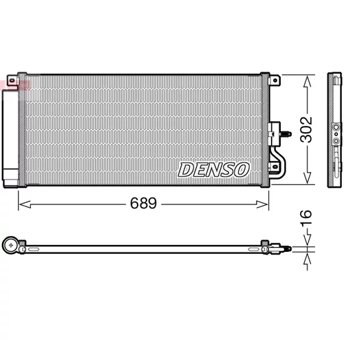 Kondenzátor klimatizácie DENSO DCN20048