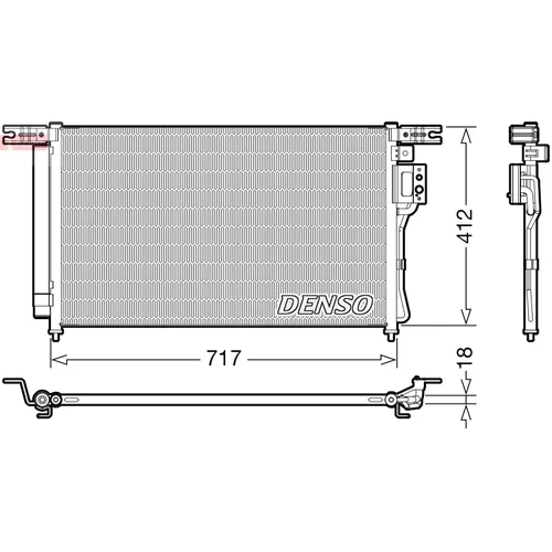 Kondenzátor klimatizácie DENSO DCN41008
