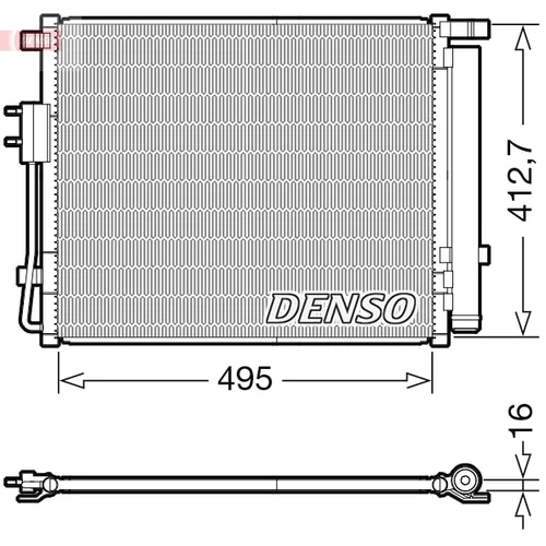 Kondenzátor klimatizácie DENSO DCN41012