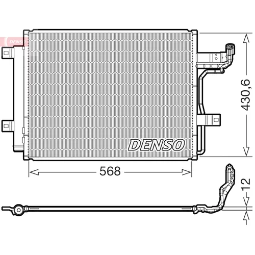 Kondenzátor klimatizácie DENSO DCN44019