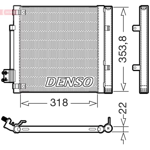 Kondenzátor klimatizácie DENSO DCN99082