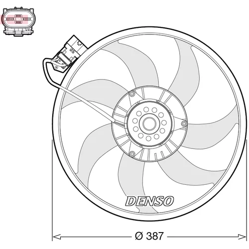 Ventilátor chladenia motora DENSO DER20017