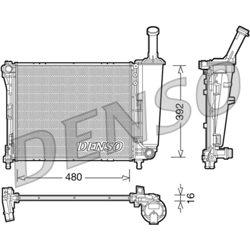 Chladič motora DENSO DRM09088