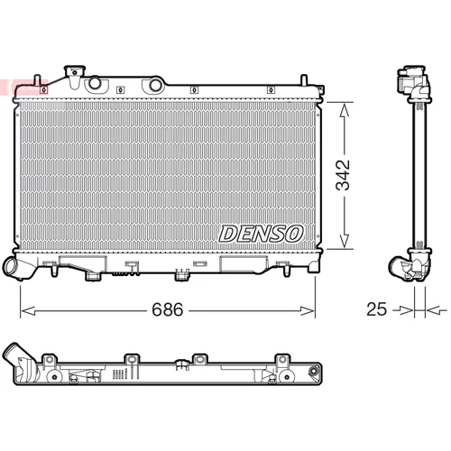 Chladič motora DENSO DRM36027