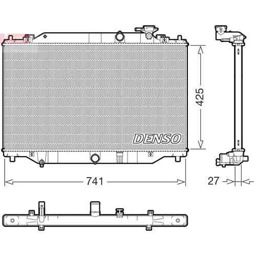 Chladič motora DRM44052 /DENSO/