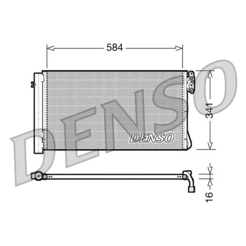 Kondenzátor klimatizácie DENSO DCN05012