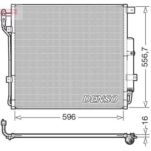 Kondenzátor klimatizácie DENSO DCN14004