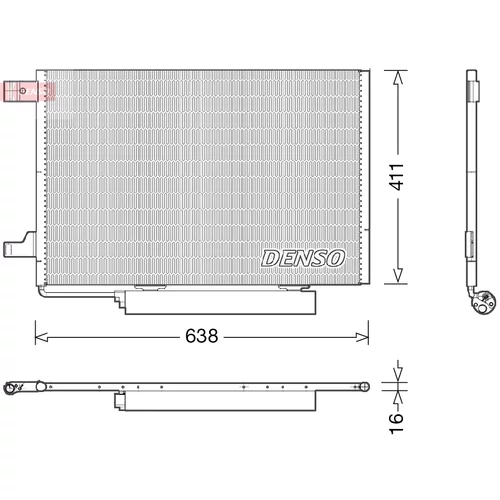 Kondenzátor klimatizácie DENSO DCN17006