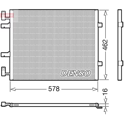 Kondenzátor klimatizácie DENSO DCN20041