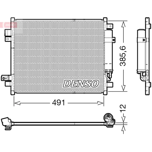 Kondenzátor klimatizácie DCN46034 /DENSO/