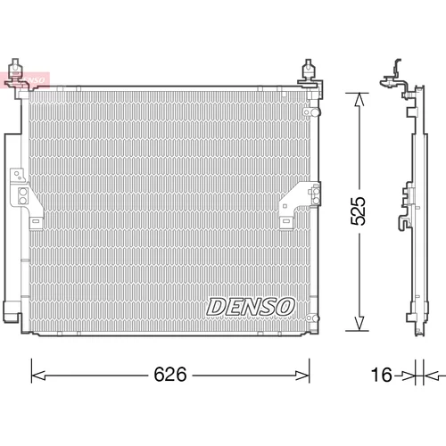 Kondenzátor klimatizácie DENSO DCN50034