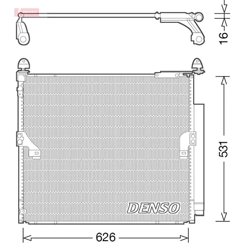 Kondenzátor klimatizácie DENSO DCN50038