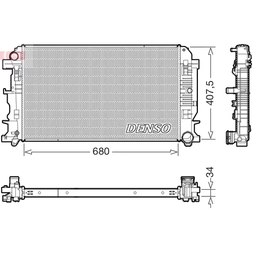 Chladič motora DENSO DRM17117