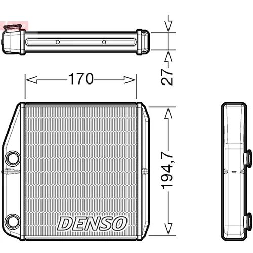 Výmenník tepla vnútorného kúrenia DRR09101 /DENSO/