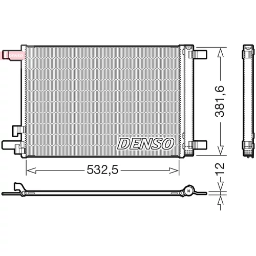 Kondenzátor klimatizácie DENSO DCN02048