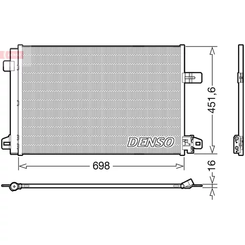 Kondenzátor klimatizácie DENSO DCN32028