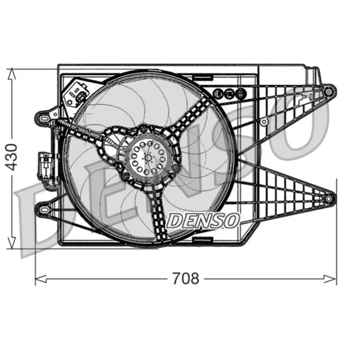 Ventilátor chladenia motora DENSO DER09049