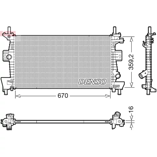 Chladič motora DENSO DRM10114