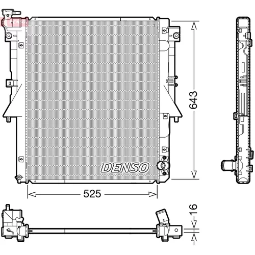 Chladič motora DENSO DRM45054