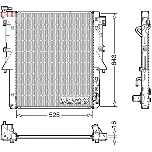 Chladič motora DENSO DRM45055