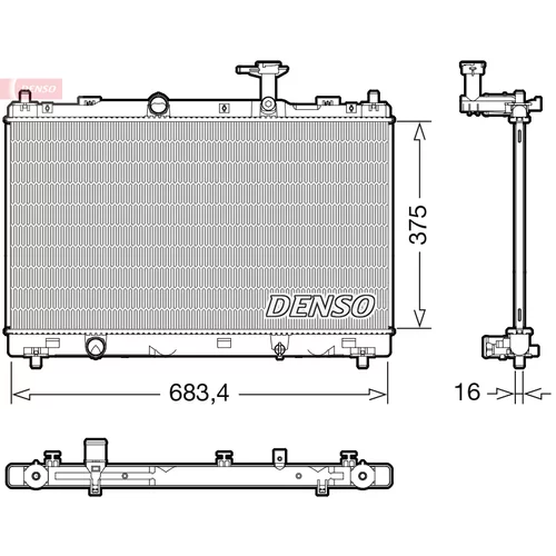 Chladič motora DENSO DRM47038