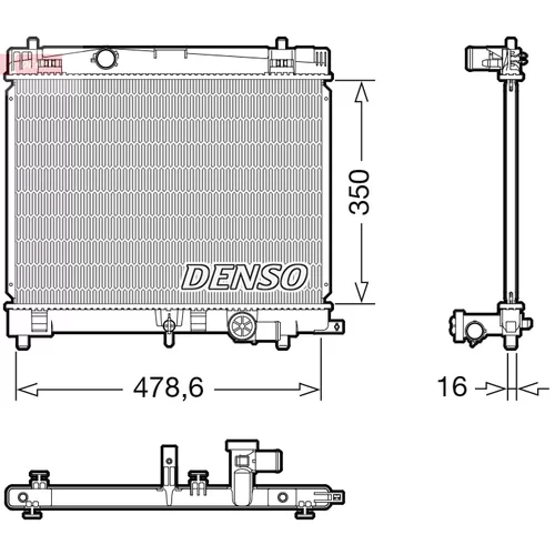 Chladič motora DRM50137 /DENSO/