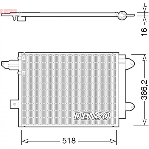 Kondenzátor klimatizácie DENSO DCN02005