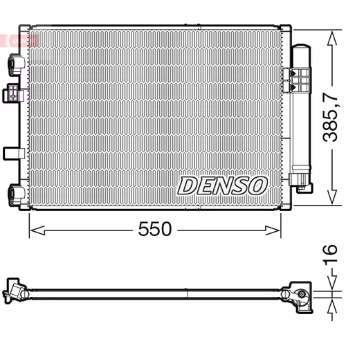 Kondenzátor klimatizácie DENSO DCN10044