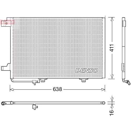 Kondenzátor klimatizácie DENSO DCN17007