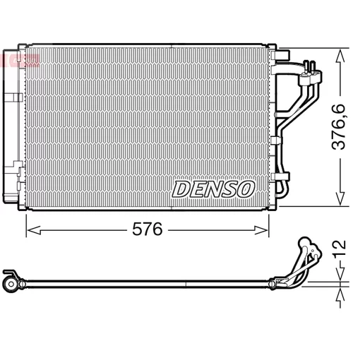 Kondenzátor klimatizácie DENSO DCN41010