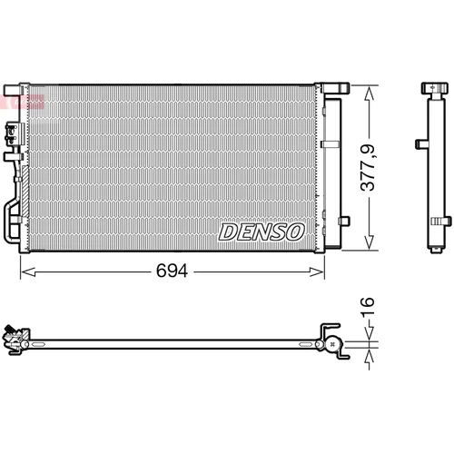 Kondenzátor klimatizácie DENSO DCN41019