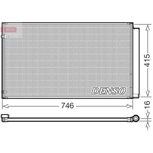 Kondenzátor klimatizácie DENSO DCN51017