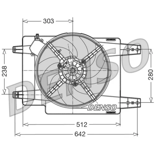 Ventilátor chladenia motora DER01011 /DENSO/